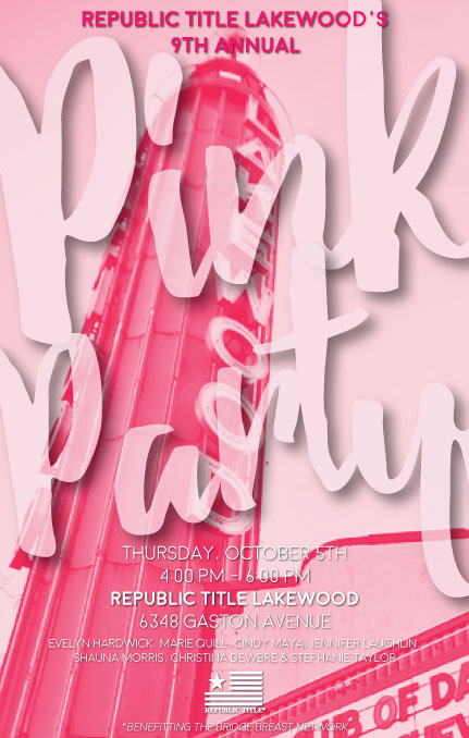 Pink Party Invite 2017